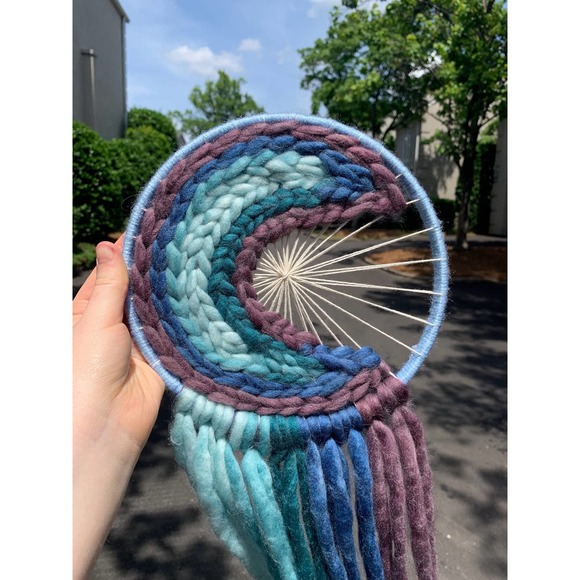 Blue Moon Weaving | Moon Macrame | Moon Wall Hanging | Nursery Moon Art - Picture 10 of 10